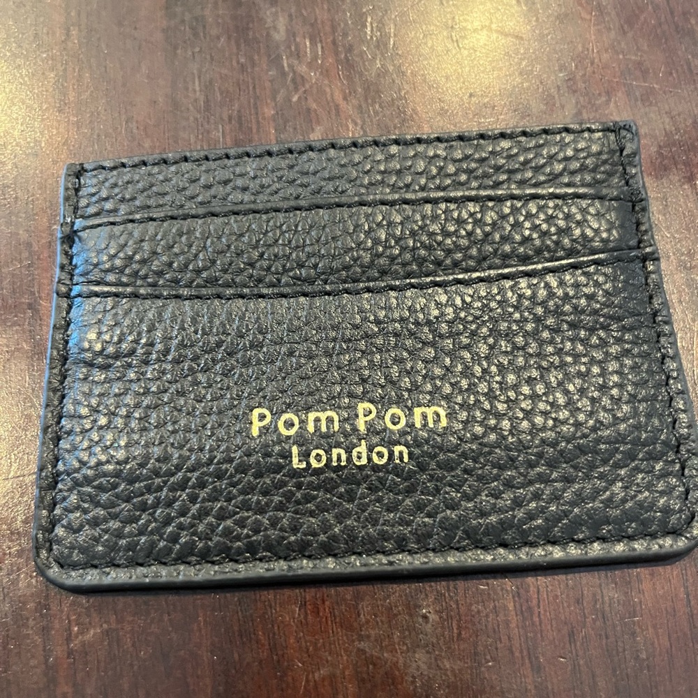 NWT’s….Pom Pom London Black Leather Card Holder